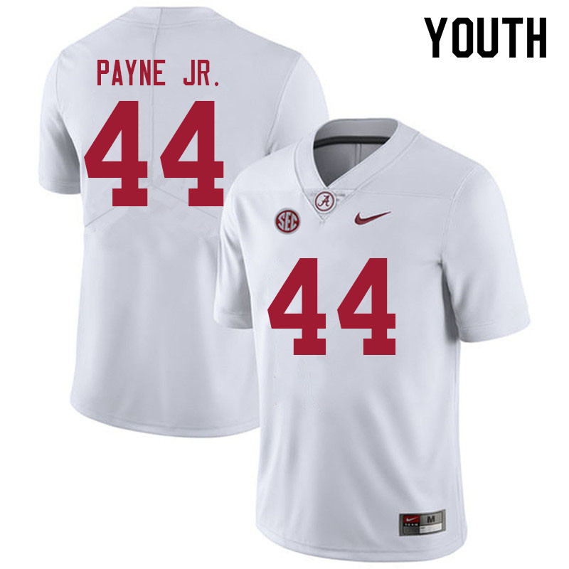 Youth #44 Damon Payne Jr. Alabama Crimson Tide College Football Jerseys Sale-White
